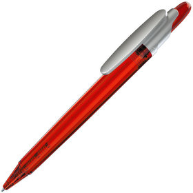 H503F/67 - OTTO FROST SAT, ручка шариковая, фростированный красный/серебристый клип, пластик