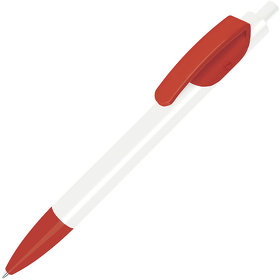 TRIS, ручка шариковая, белый корпус/красный, пластик (H202/08)