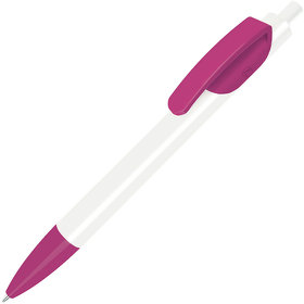 TRIS, ручка шариковая, белый корпус/розовый, пластик (H202/10)