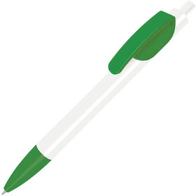 TRIS, ручка шариковая, белый корпус/ярко-зеленый, пластик (H202/15)
