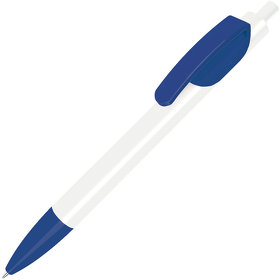 H202/25 - TRIS, ручка шариковая, белый корпус/ярко-синий, пластик