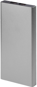 H37179/47 - Универсальный аккумулятор OMG Iron line 10 (10000 мАч), металл, серебристый, 14,7х6.6х1,5 см
