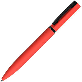 H38002/08 - MIRROR BLACK, ручка шариковая, красный, металл, софт- покрытие