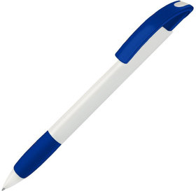 NOVE, ручка шариковая с грипом, синий/белый, пластик