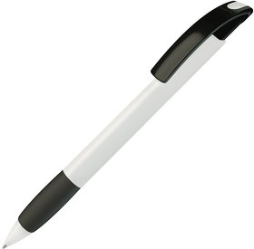 NOVE, ручка шариковая с грипом, черный/белый, пластик