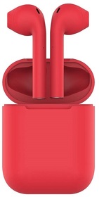 Наушники беспроводные с зарядным боксом TWS AIR SOFT, цвет красный (H36720/08)