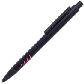 H40308/08 - TATTOO, ручка шариковая, черный с красными вставками grip, металл