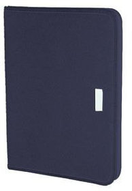Папка А4 "UNION"с бумажным блоком; темно-синий; 33х23,5 см; текстиль; шелкография, лазер. гравировка (H9204/26)