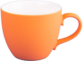Чайная пара TENDER, 250 мл, оранжевый, фарфор, прорезиненное покрытие