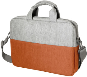 H970122/05 - Конференц-сумка BEAM NOTE, серый/оранжевый, 39х30х6.5 см, ткань верха:100% полиамид, под-д:100%полиэ