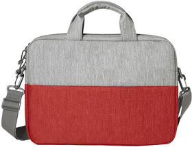Конференц-сумка BEAM NOTE, серый/красный, 39х30х6.5 см, ткань верха:100% полиамид, под-д:100%полиэст