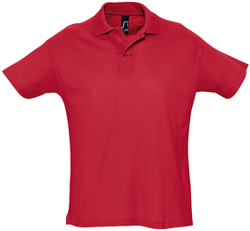 Рубашка поло мужская SUMMER II, красный, 100% хлопок, 170 г/м2 (H711342.145)
