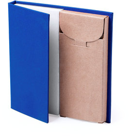 Набор LUMAR: листы для записи (60шт) и цветные карандаши (6шт), синий, картон, дерево