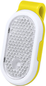 Светоотражатель с фонариком на клипсе HESPAR, желтый, пластик (H345680/03)