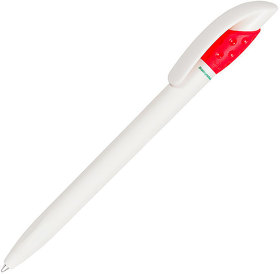 H415/08 - Ручка шариковая GOLF GREEN, белый/красный, пластик