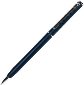 SLIM, ручка шариковая, синий матовый/хром, металл (H1100/25)