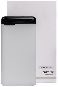 Универсальный аккумулятор OMG Num 10 (10000 мАч), белый, 13,9х6.9х1,4 см