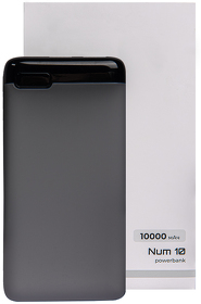 Универсальный аккумулятор OMG Num 10 (10000 мАч), серый, 13,9х6.9х1,4 см