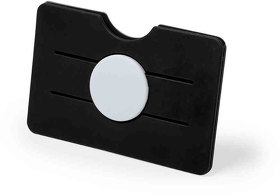 Картхолдер - держатель для телефона TISSON, чёрный, 8,8*5,6*0,5см. Пластик (H346305/35)