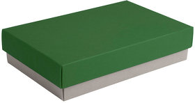 H32006/29/15 - Коробка подарочная CRAFT BOX, 17,5*11,5*4 см, серый, зеленый, картон 350 гр/м2