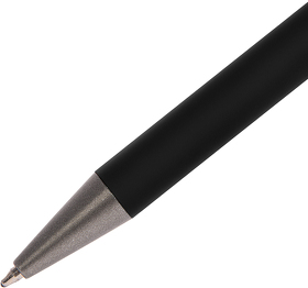 Ручка шариковая FACTOR, черный/темно-серый, металл, пластик, софт-покрытие