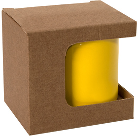 Коробка для кружек 25903, 27701, 27601, размер 11,8х9,0х10,8 см, микрогофрокартон, коричневый (H21044)