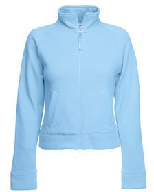 Толстовка "Lady-Fit Sweat Jacket", небесно-голубой, 75% х/б, 25% п/э, 280 г/м2 (H621160.YT)