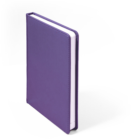 Ежедневник недатированный Campbell, А5, фиолетовый, белый блок