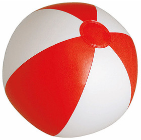 H348094/08 - SUNNY Мяч пляжный надувной; бело-красный, 28 см, ПВХ