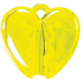 HB0A13/70/110 - HEART CLACK, держатель для ручки, прозрачный желтый, пластик