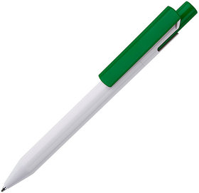 H192/01/18 - Ручка шариковая Zen, белый/зеленый, пластик