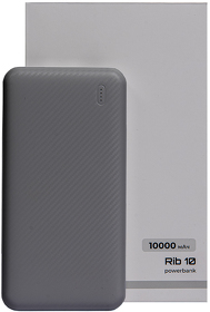 Универсальный аккумулятор OMG Rib 10 (10000 мАч), серый, 13,5х6.8х1,5 см
