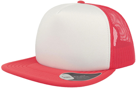 Бейсболка "SNAP 90S", 5 клиньев, пластиковая застежка, красный, белый,100 %полиэстер,80 г/м2 (H25423.08)