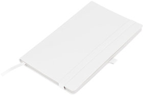 Бизнес-блокнот "Gracy", 130х210 мм, белый, кремовая бумага, гибкая обложка, в линейку, на резинке (H21223/01)