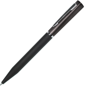 M1, ручка шариковая, черный/серый, пластик, металл, софт-покрытие (H38021/35/30)