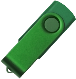 H19328_8Gb/15 - USB flash-карта DOT (8Гб), зеленый, 5,8х2х1,1см, пластик, металл