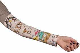 Рукава Tattoo, белый, 100% полиэстер , размер: 12×42×8 см