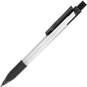 TOWER, ручка шариковая с грипом, серый/черный, металл/прорезиненная поверхность (H19608/47)