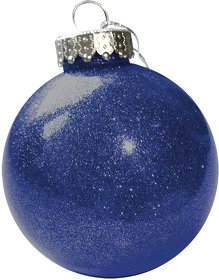 H27002/24 - Шар новогодний FLICKER, диаметр 8 см., пластик, синий