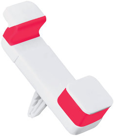 H23900/08 - Держатель для телефона "Holder", белый с красным, 9,8х4,8х8 см,пластик,силикон
