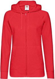 Толстовка без начеса "Ladies Lightweight Hooded Sweat", красный,2XL, 80% х/б 20% полиэстер, 240 г/м2 (H621500.40)