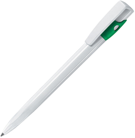 H390/15 - KIKI, ручка шариковая, ярко-зеленый/белый, пластик