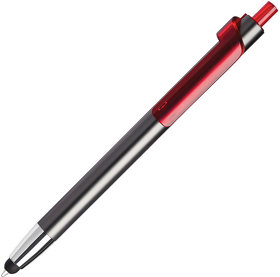 PIANO TOUCH, ручка шариковая со стилусом для сенсорных экранов, графит/красный, металл/пластик (H609/30/67)
