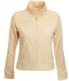 Толстовка "Lady-Fit Sweat Jacket", цвет слоновой кости, 75% х/б, 25% п/э, 280 г/м2 (H621160.58)