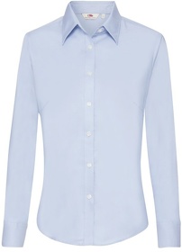 H650020.OD - Рубашка "Lady-Fit Long Sleeve Oxford Shirt", светло-голубой, 70% х/б, 30% п/э, 135 г/м2