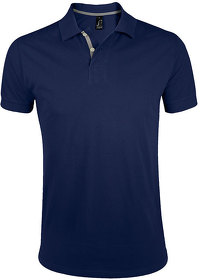 Рубашка поло мужская "Portland Men" темно-синий, серый, 100% х/б, 200г/м2 (H700574.319)