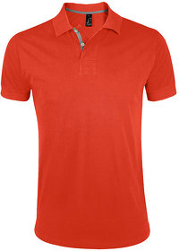 Рубашка поло мужская "Portland Men" оранжевый, серый, 100% х/б, 200г/м2 (H700574.403)