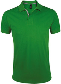 Рубашка поло мужская "Portland Men" зеленый, серый, 100% х/б, 200г/м2 (H700574.284)