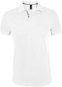 Рубашка поло мужская "Portland Men" белый, серый, 100% х/б, 200г/м2 (H700574.102)