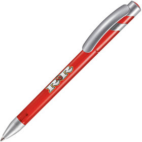 H432/67 - MANDI SAT, ручка шариковая, красный/серебристый, пластик